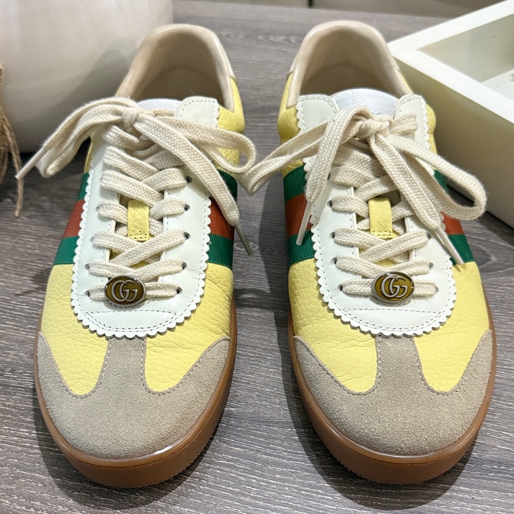 Gucci G74 Web Low Sneakers Oatmeal - Picture 2 of 7